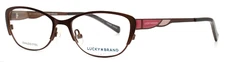 LUCKY BRAND D704 Brown Womens Semi Cat Eye Full Rim Eyeglasses 47-15-130 B:29