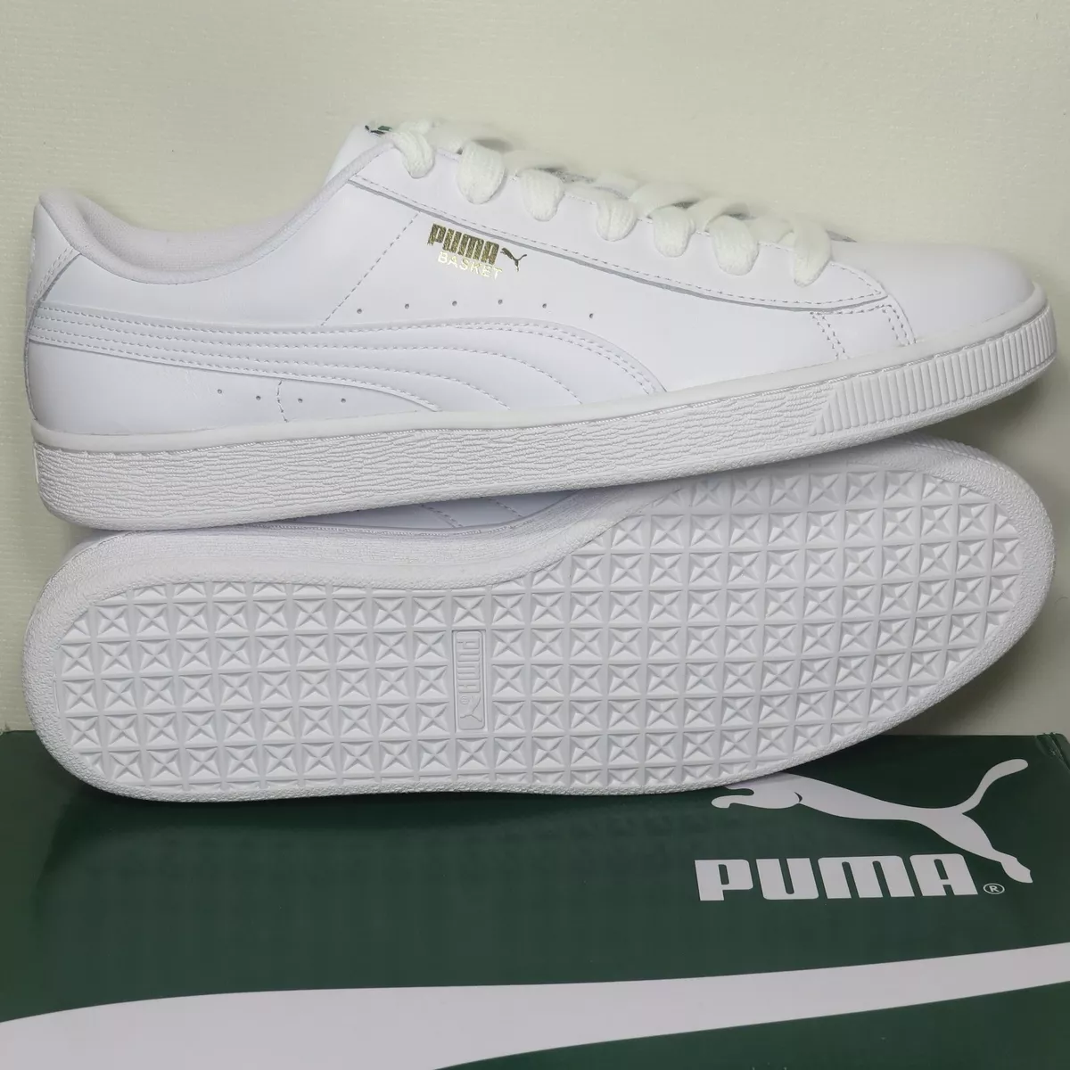 Pellen Condenseren kosten PUMA Basket Classic LFS White Leather Sneakers 354367-17 Mens Size 13 NIB |  eBay