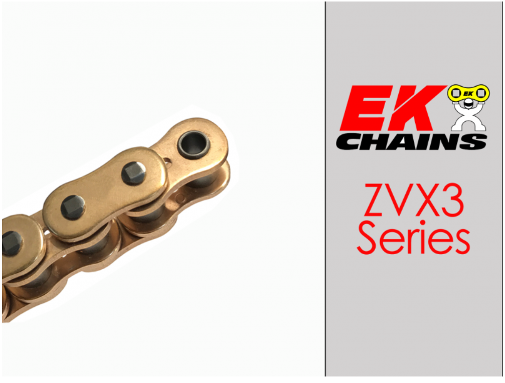 ya♥1 EK ZVX3-530 MOTORCYCLE CHAIN 120 LINKS TENSILE STRENGTH 11,100 lbs