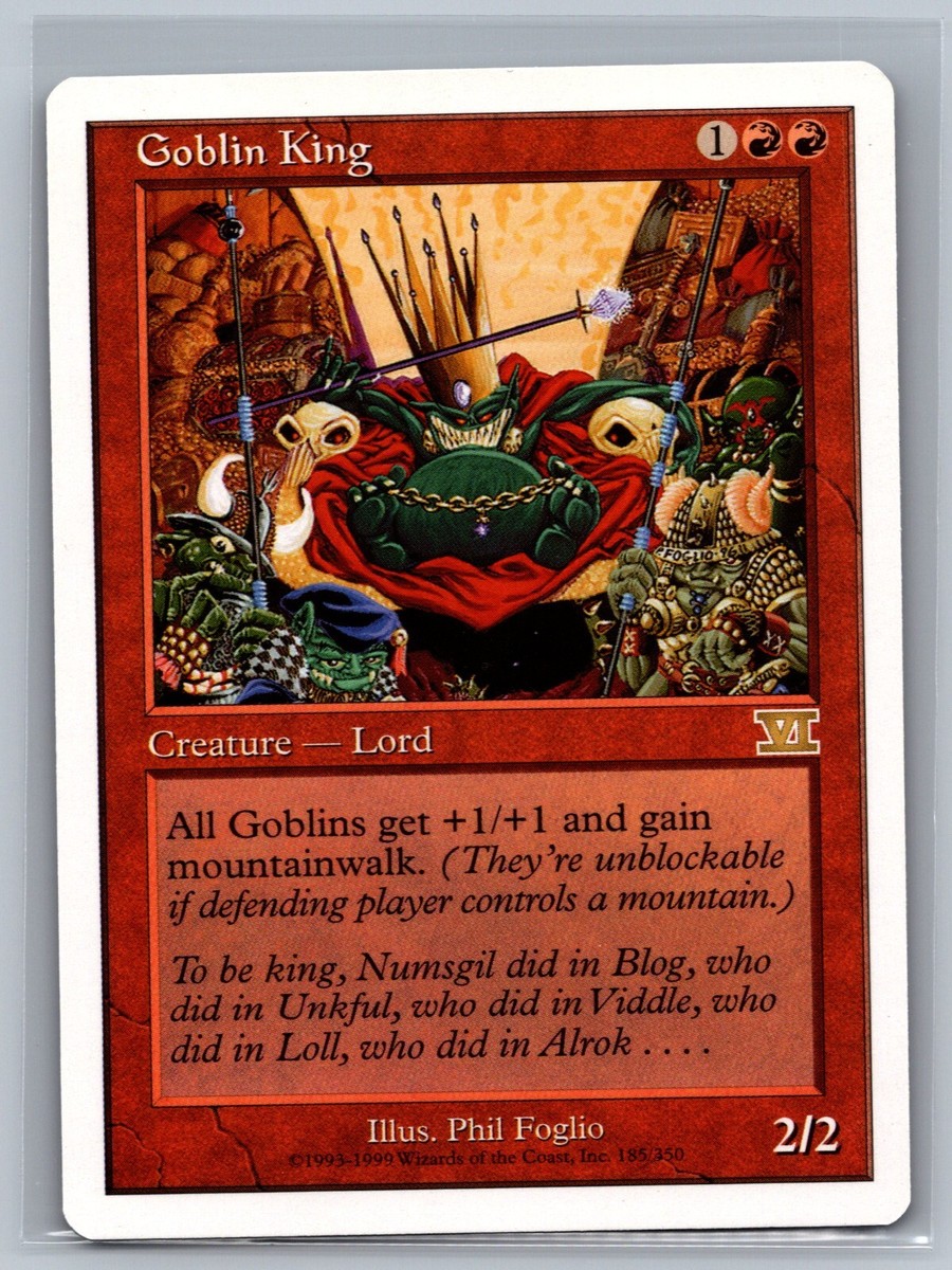 Magic The Gathering 6th Edition Goblin King #185/350 MTG TCG CCG