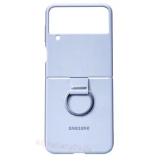 Genuine Samsung Galaxy Z Flip4 Silicone Cover Case with Ring Arctic Blue