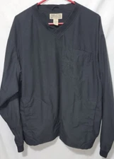 Duluth Trading Co Jacket Men XL Black Bogey Windshirt V-Neck Pullover 66514