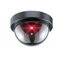 1 Dummy Camera Fake Security CCTV Dome Camera with Flashing Red LED Light