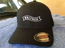Walther Arms Logo Embroidered Flexfit Ball Cap Hat Black Olive Navy S/M L/XL 2X
