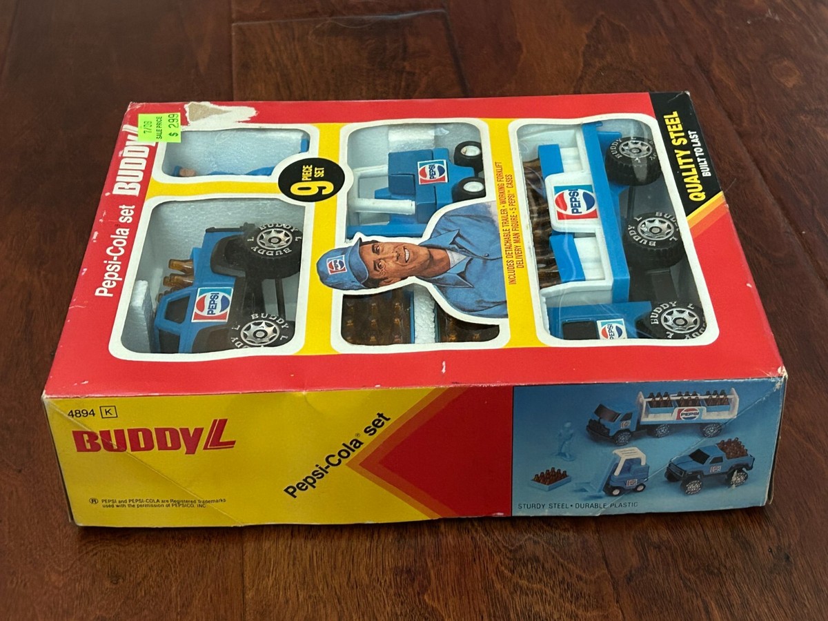 Original Vintage Buddy L Pepsi-Cola 9 Piece Set 1984 Mint