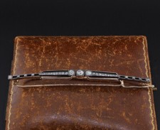 Edwardian 1.40 Ct Diamond Barrette Hair Clip 18 KT