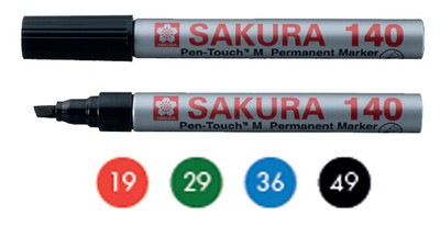 SAKURA Permanent-Marker Pen-touch 140 4 mm rot