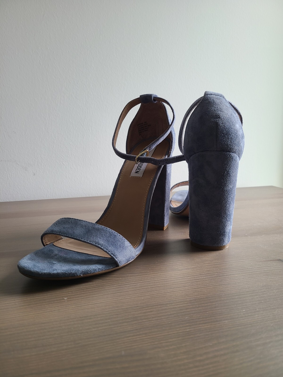 Steve Madden Carrson Blue Suede Pumps Womens High Hee… Gem