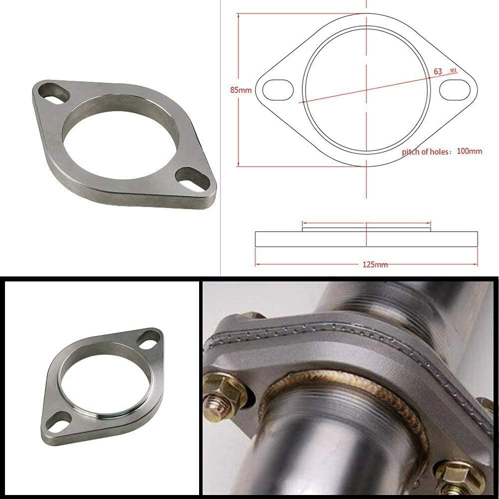 Stainless Steel Exhaust Flange Connection Kit 2 Bolt 3 Inch/76mm