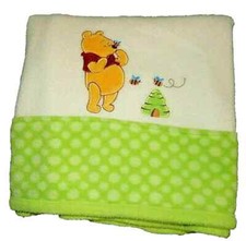 1C NWOT 30x40 Disney Winnie the Pooh Bees Beehive Plush Fleece Crib Baby Blanket