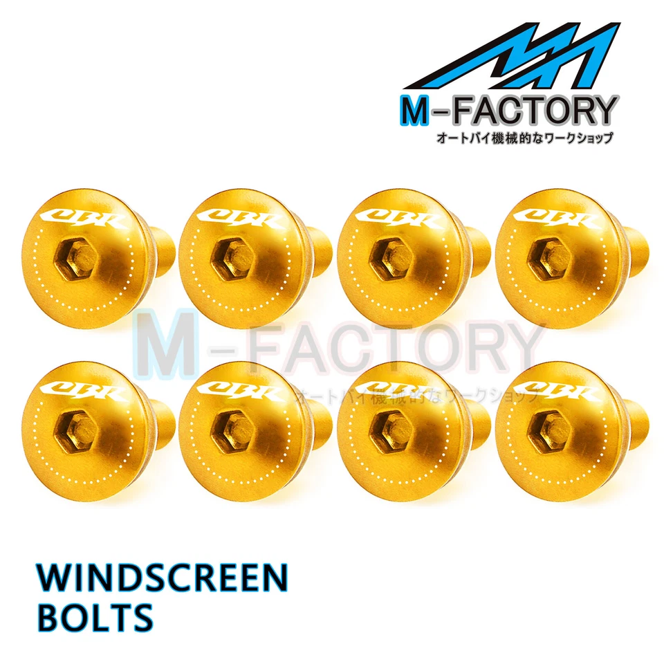 Parafusos de carenagem para pára-brisa conjunto CBR ajuste Honda CBR600 F4 FS 99-00 F4 i 01-07 - Imagem 2 de 4