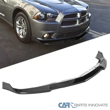 Fits 11-14 Dodge Charger Glossy Black Front Bumper Lip Spoiler Splitter Kit 3PC