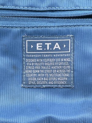 ETA Everyday Travel Adventure Crossbody Bag Gray Trolley Sleeve