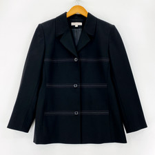 Dressbarn Women's Blazer Size 12 Black Long Sleeve Jacket