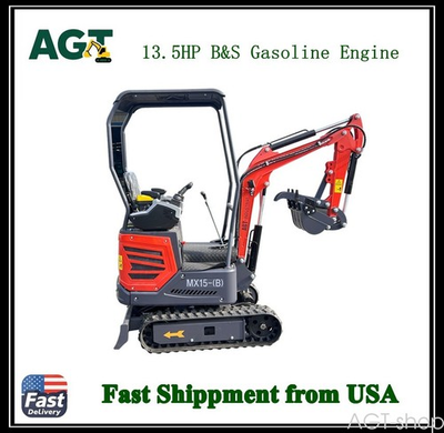 #ad AGT Pilot System13.5 HP Mini Excavator Bamp;S XR2100 Gasoline Engine MX15 B $6299.99