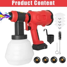 Cordless Paint Sprayer,3 Speed Control,Ideal for Indoor Renovation & Outdoor