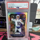 Panini Prizm 2025 Drake Maye Prizm Flashback Black-Silver Prizm #8 POP 1 PSA 6