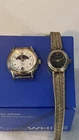 Vintage Timex Sun Moon Phase Watch Women's Gold Tone And Elgin Lot untested