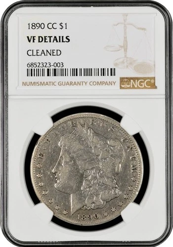 1890-CC Morgan Silver Dollar- Carson City Mint- NGC VF Details