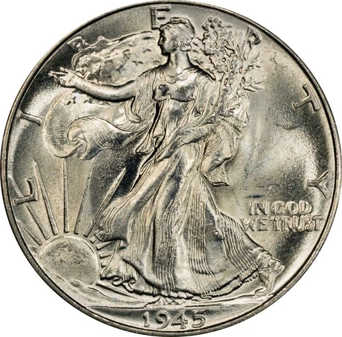 1945 MS65 Walking Liberty Half Dollar PCGS 56134086