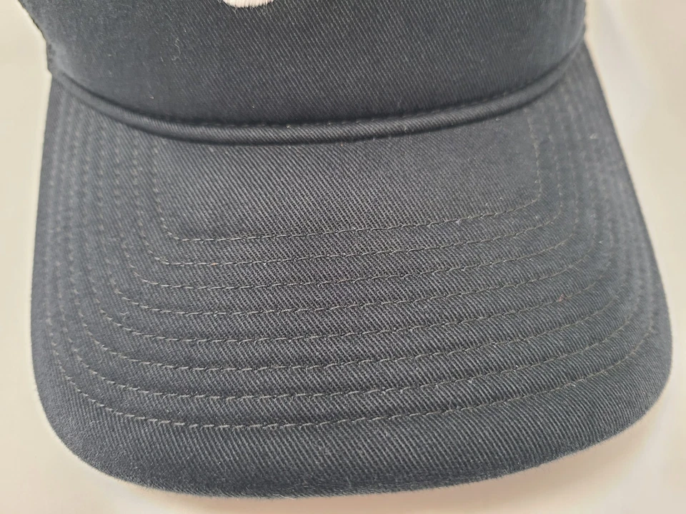 Nike L-XL Rise Cap Mesh Trucker Hat Polyester Swoosh Logo Men Women Black White - Image 3 of 4