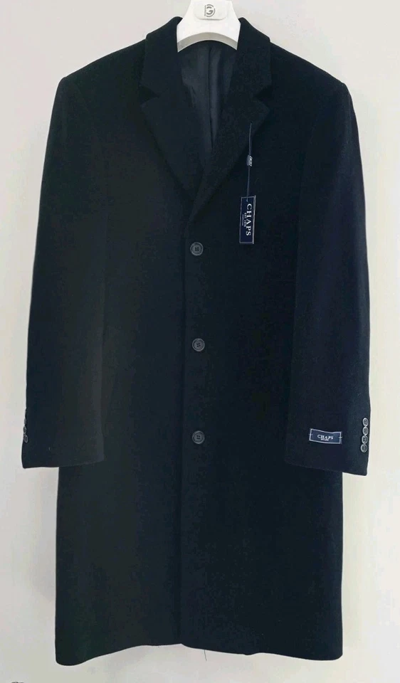 Abrigo Top de negocios Chaps para hombre de ajuste clásico mezcla de lana ¡NUEVO CON ETIQUETAS $325! Talla 40R Foto 2 de 4