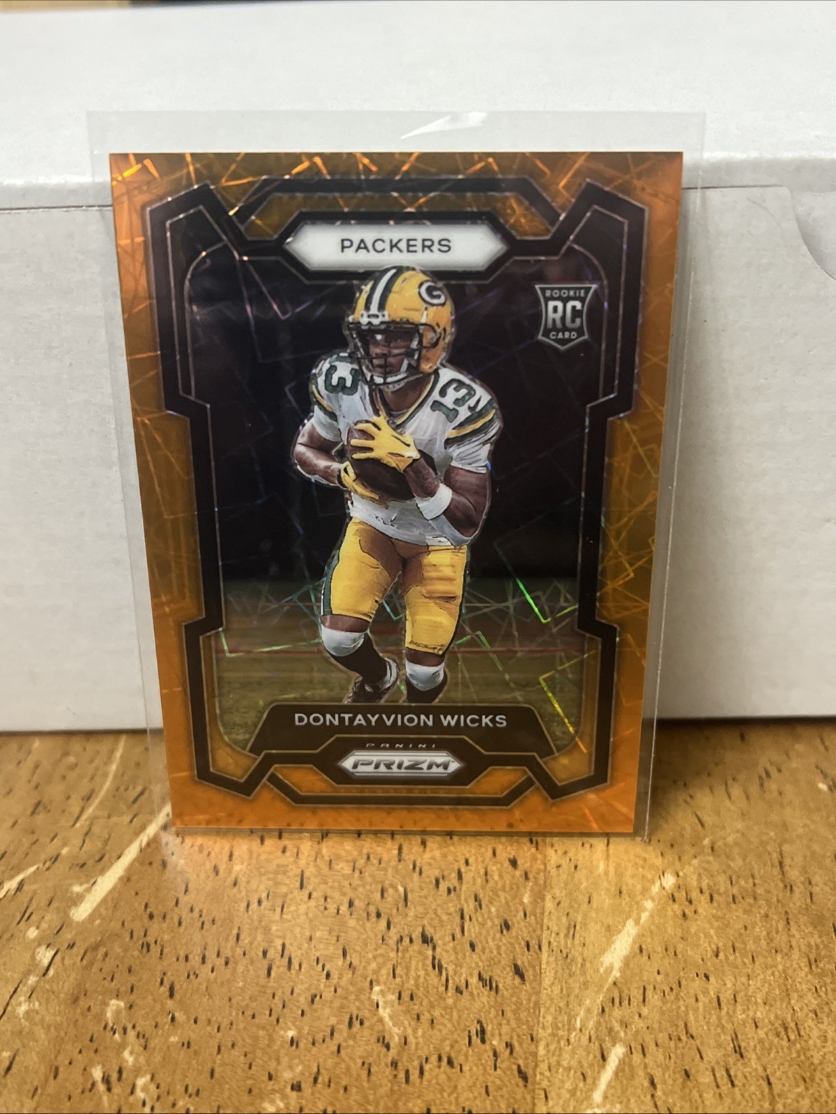 2023 Panini Prizm RC Dontayvion Wicks #333 Orange Lazer Prizm