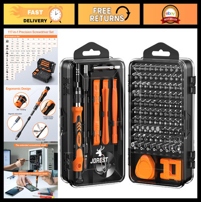 117-in-1 Precision Screwdriver Set, Mini Repair Tool Kit for Electronics, PC, La
