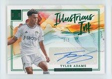 2022-23 Tyler Adams Panini Impeccable Emerald Leeds United Autographed Card 5/5