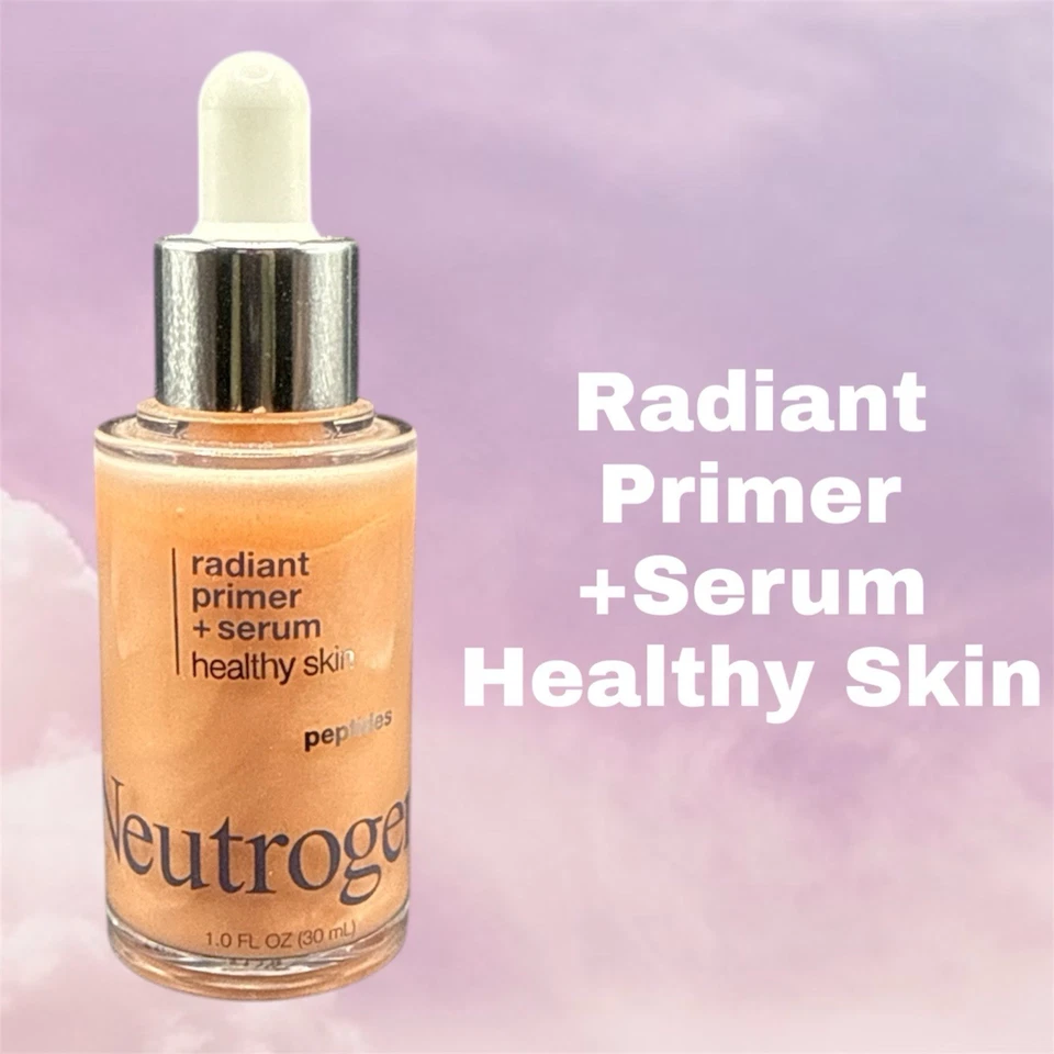 NEUTROGENA Radiant Face Primer & Serum w/ Peptides – Healthy Skin Glow 1.0 oz - Image 3 of 4