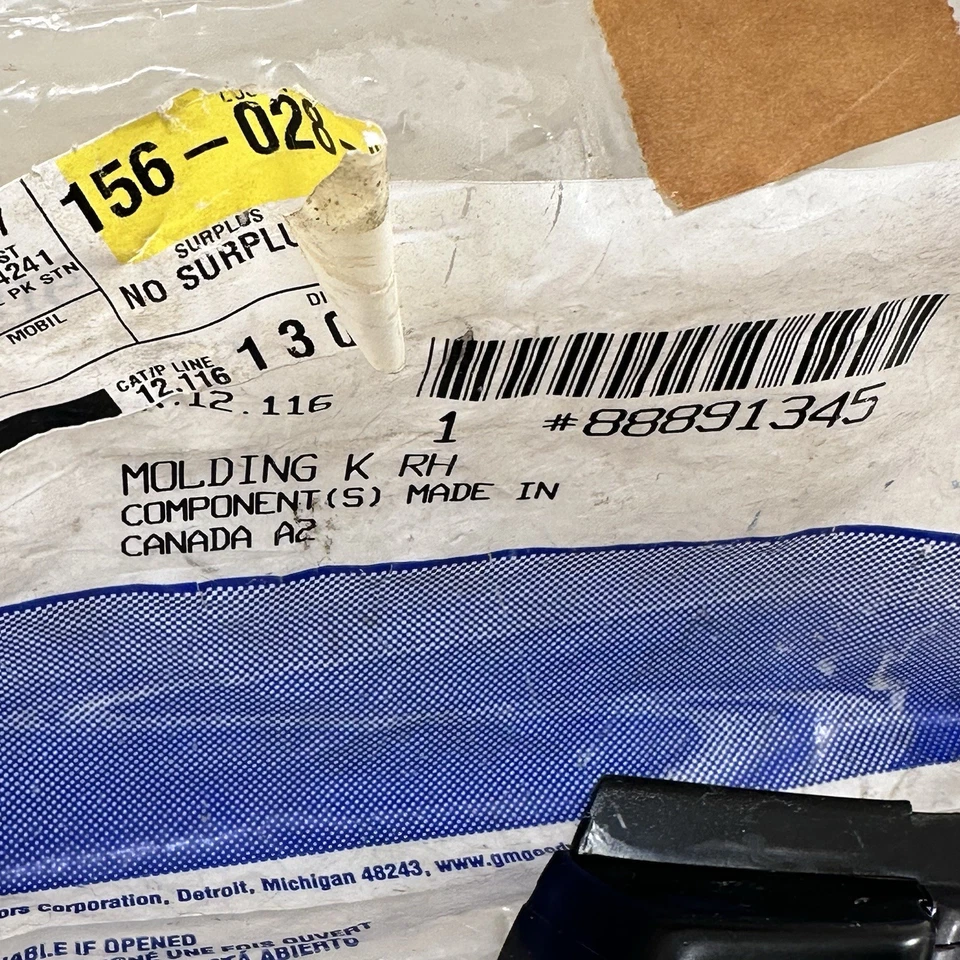 Новый OEM GM 88891345 Buick Lesabre Custom Limited комплект отделки молдинга крыла под правую руку новый из старых запасов - Изображение 3 из 4