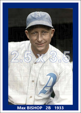 Max Bishop - 1933 Philadelphia Athletics - choose a size - colorized print