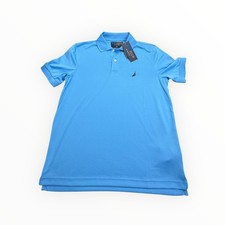 Nautica Navtech Mens Blue Short Sleeve Performance Polo Shirt KR5308 XS