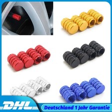 4x Reifen Ventildeckel PKW KFZ Aluminium Rad Ventilkappen Auto Ventil Abdeckung