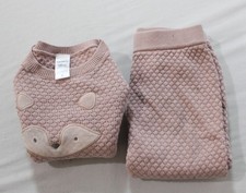 Carter's Girl's Fox Cotton Long-Sleeve Tee  Pant Set EH6 Pink Size 18M