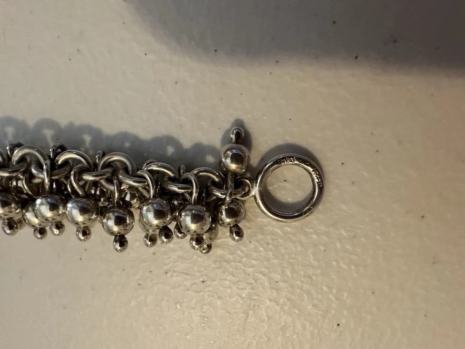 Pulsera Silpada de plata de ley 925 Cha Cha con cuentas cierre de palanca 73,4 gramos Foto 4 de 4