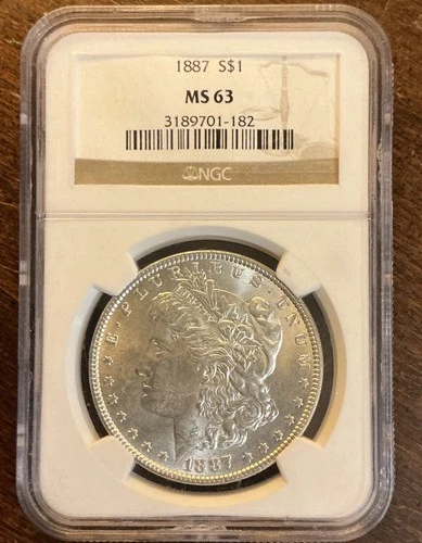 1887 Morgan Silver Dollar NGC MS63