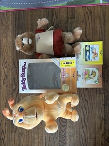 Teddy Ruxpin And Grubby With Tape And Books