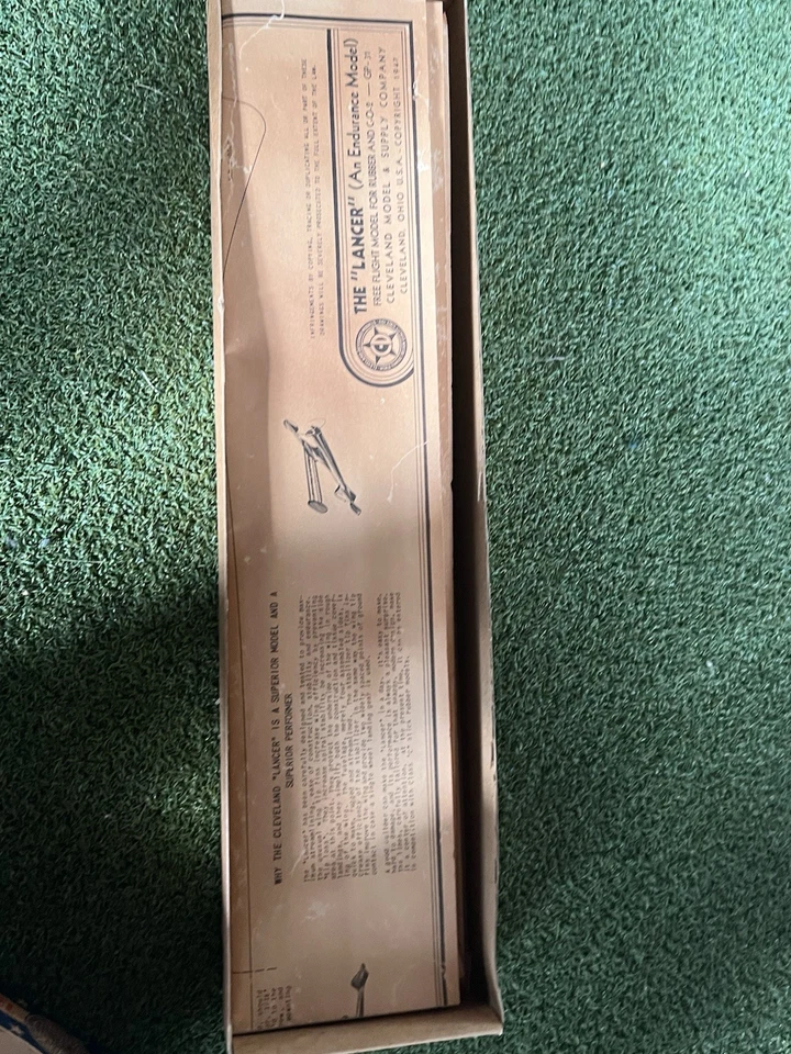 1947 Cleveland Free Flight Lancer Model Airplane 32" CO2 or Rubber band Power - Image 3 of 4