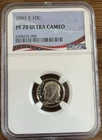 1991 S Roosevelt Dime NGC PF 70 Ultra Cameo Proof Silver San Francisco