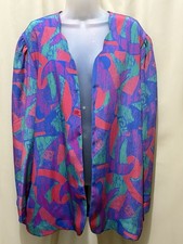 Vintage Johanna New York Open Blazer Size 18 USA Made Retro Artsy