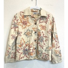Chico's Design Jacket 0 Blazer Embroidered Multi Color Floral Small 4-6 Office