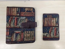 2 Day-Timer Floral Tapestry 7-Ring Binder Planner Organizer Vintage Maroon Brown