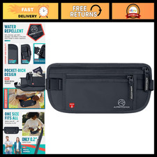 Travel Money Belt - RFID Blocking Hidden Pouch for Passport Cash, Anti-Theft W