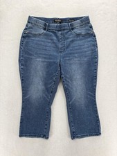 Judy Blue Skinny Fit Capri Jeans Womens 18W Blue Medium Wash Stretch Denim Crop