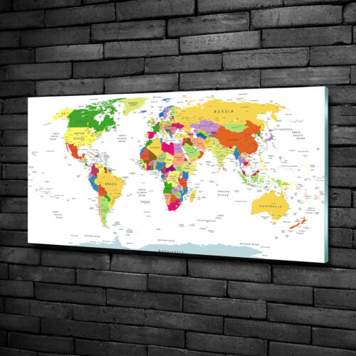 Moderna Arte De La Pared Decoración Hogar 100x50 mapa del mundo - Imagen 1 de 6