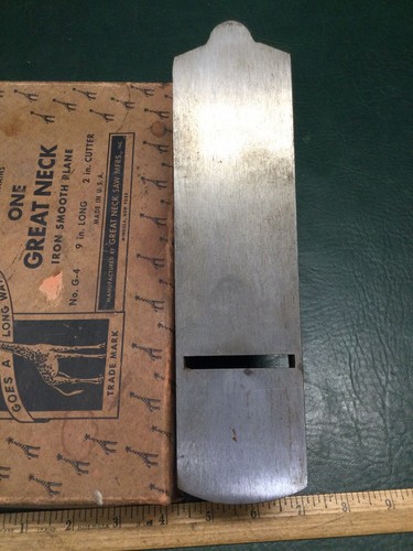 Vintage GREAT NECK Smooth Plane No. G-4 w/ Original Box Giraffe ~ USA - Picture 8 of 12