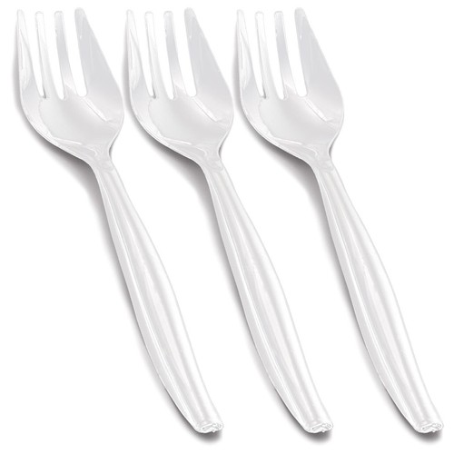 Serving Large Utensils Disposable Plastic Heavy Duty Serving Spoons or Forks - Picture 11 of 27