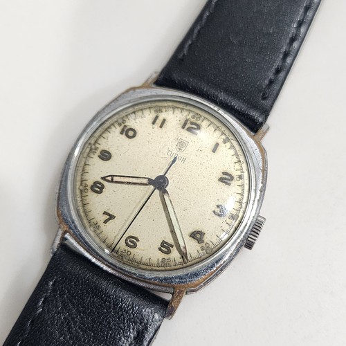 Vintage Tudor by Rolex WWII Cushion Military 31mm Men's 1930's Stainless Watch - Picture 6 of 23