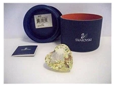 Swarovski Crystal SCS 2004 Heart Yellow Event Piece Anna Dance 662036 